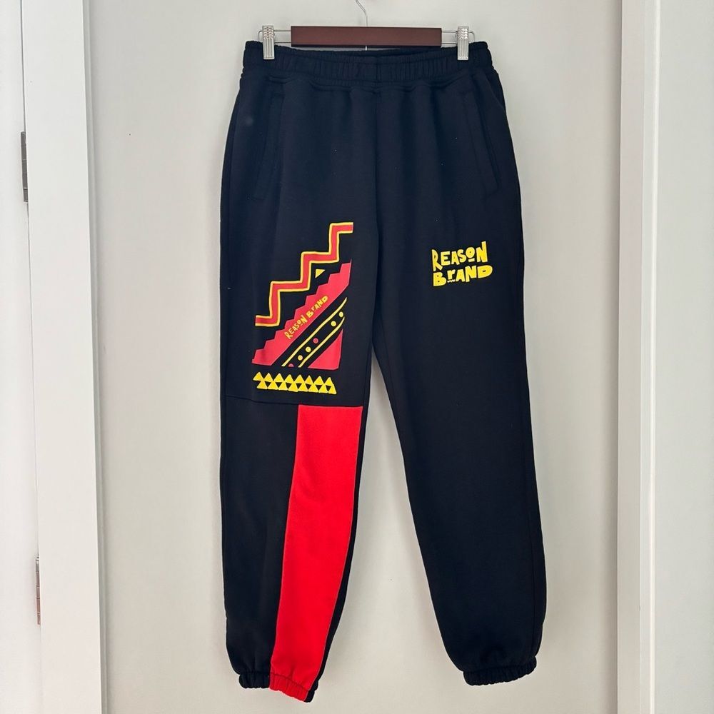 Reason Brand Graphic Jogger Sweatpants Streetwear Size M